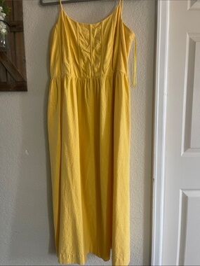 CeCe Yellow Spaghetti Strap Maxi Dress